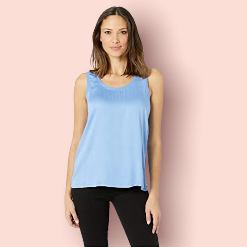 Tribal Woven Light Sateen Tank
